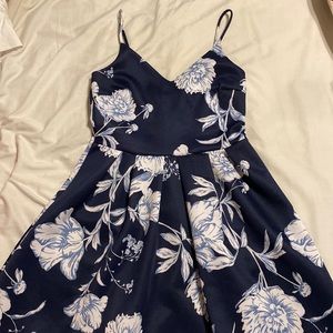 Navy floral dress